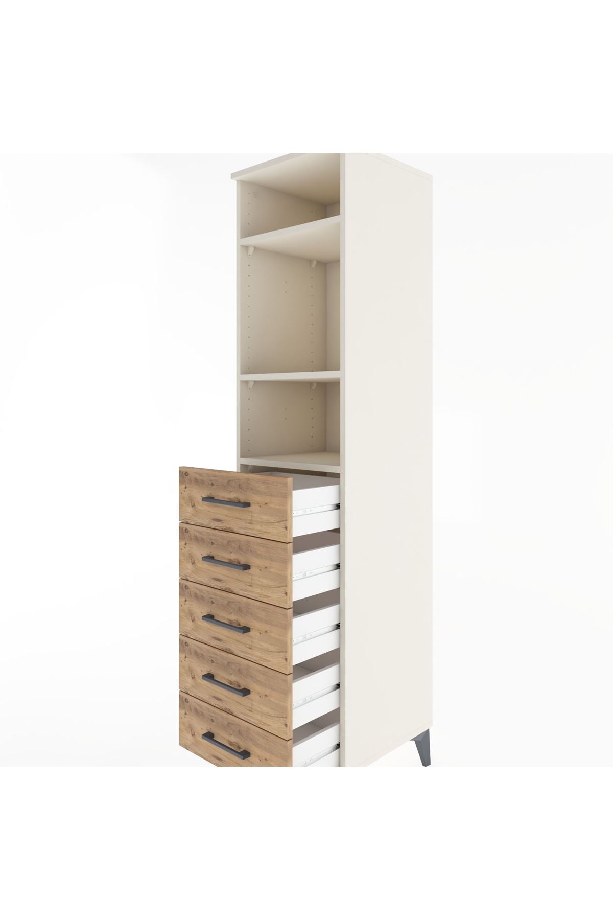 Hyperion Dolap 3 Raflı 5 Çekmeceli 44x44x182 - S55M035V3B