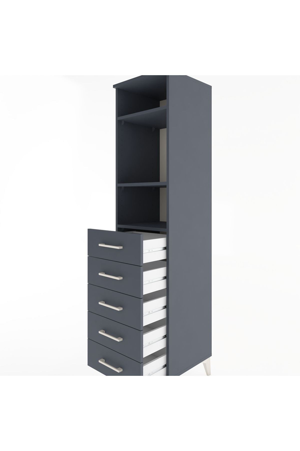 Hyperion Dolap 3 Raflı 5 Çekmeceli 44x44x182 - S55M035V5B