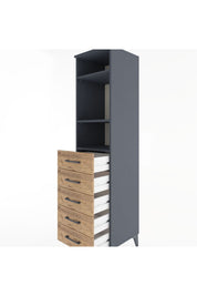 Hyperion Dolap 3 Raflı 5 Çekmeceli 44x44x182 - S55M035V6B