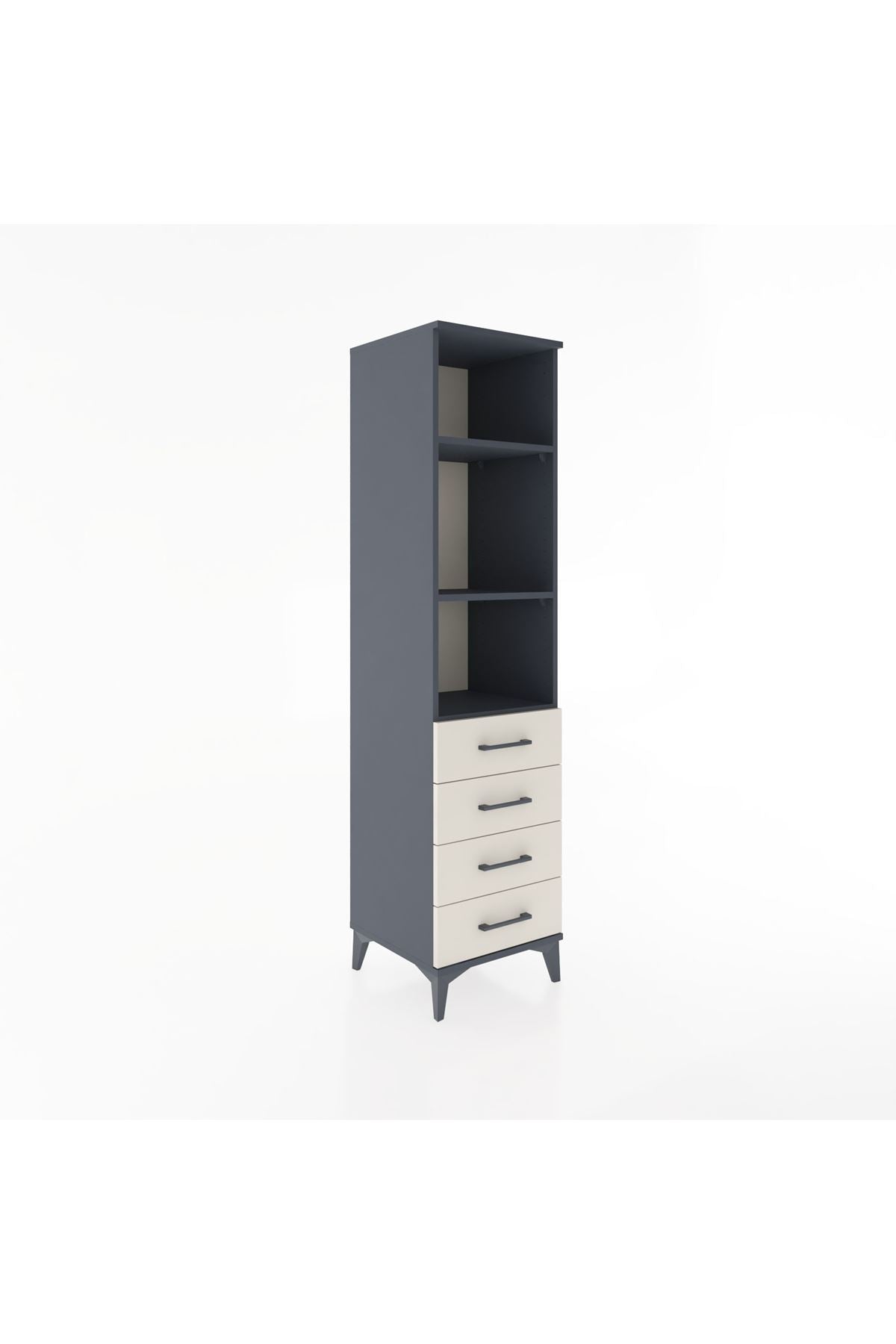 Hyperion Dolap 3 Raflı 4 Çekmeceli 44x44x182 - S55M036V4B