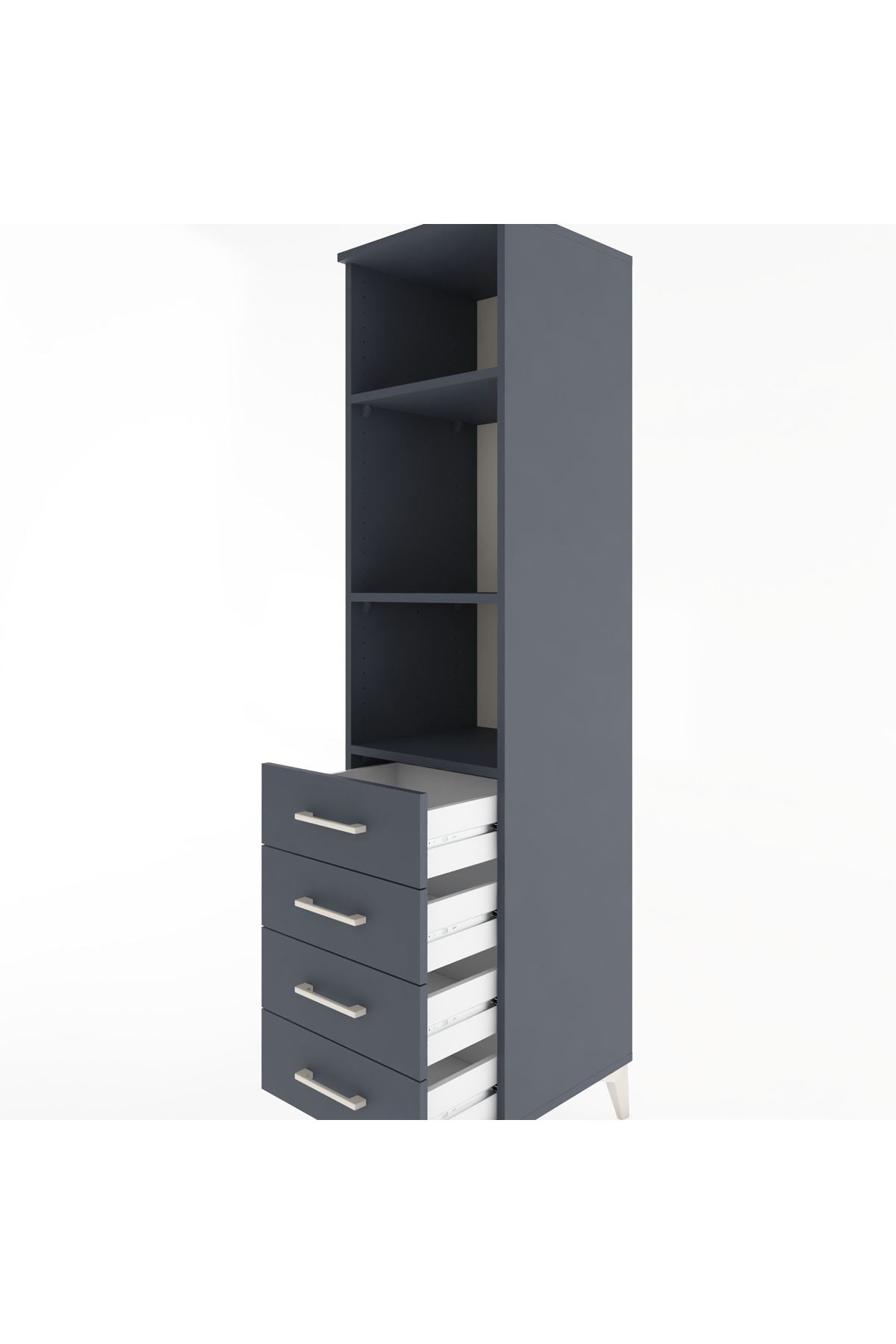 Hyperion Dolap 3 Raflı 4 Çekmeceli 44x44x182 - S55M036V5B