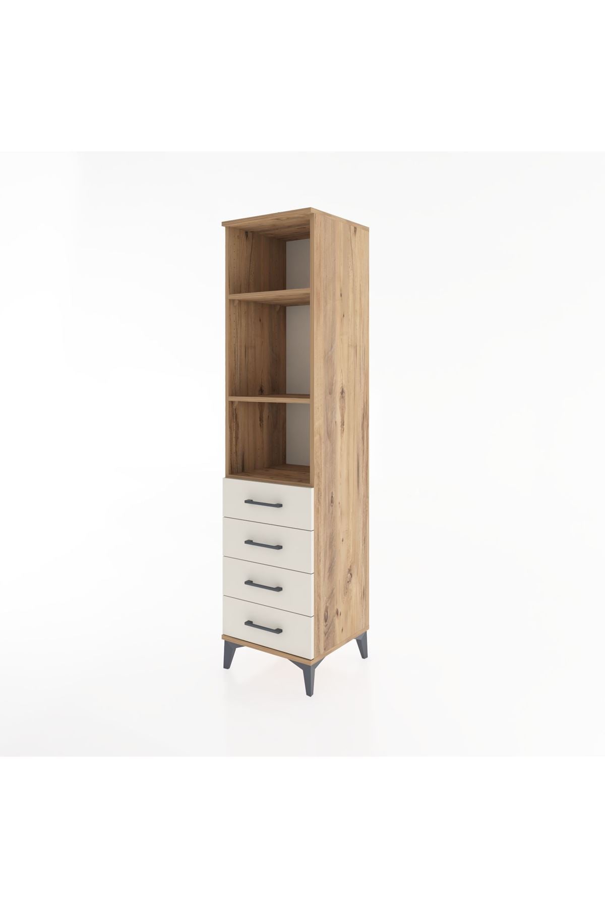 Hyperion Dolap 3 Raflı 4 Çekmeceli 44x44x182 - S55M036V7B