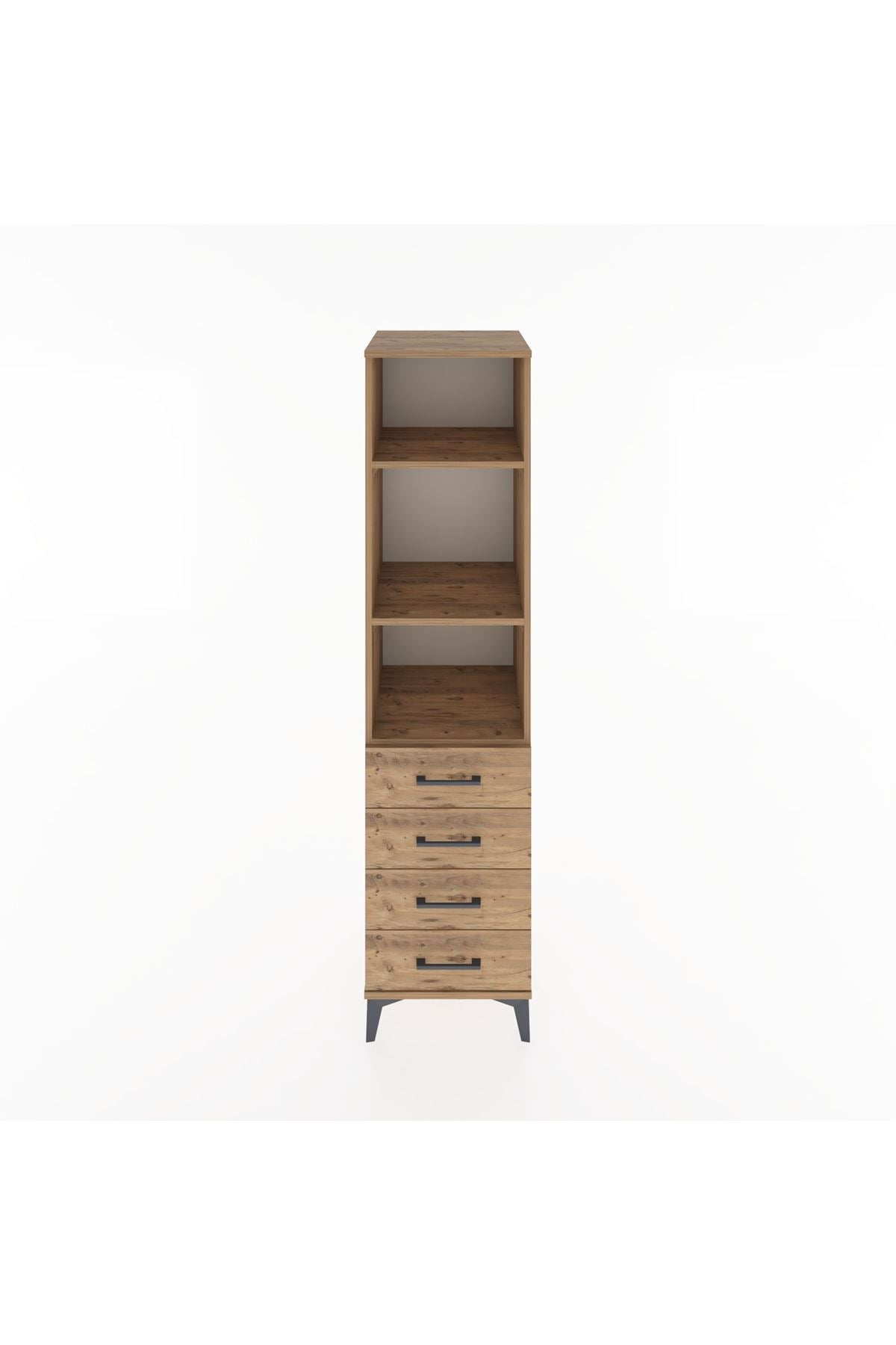 Hyperion Dolap 3 Raflı 4 Çekmeceli 44x44x182 - S55M036V9B