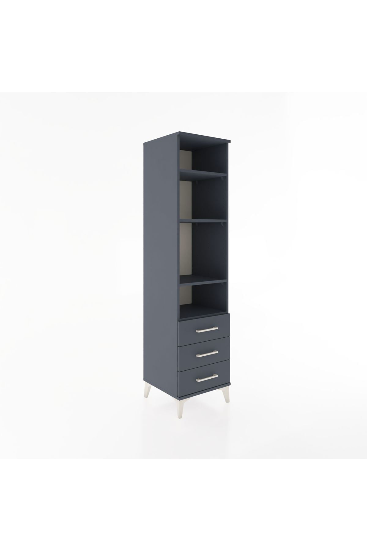 Hyperion Dolap 4 Raflı 3 Çekmeceli 44x44x182 - S55M037V5B
