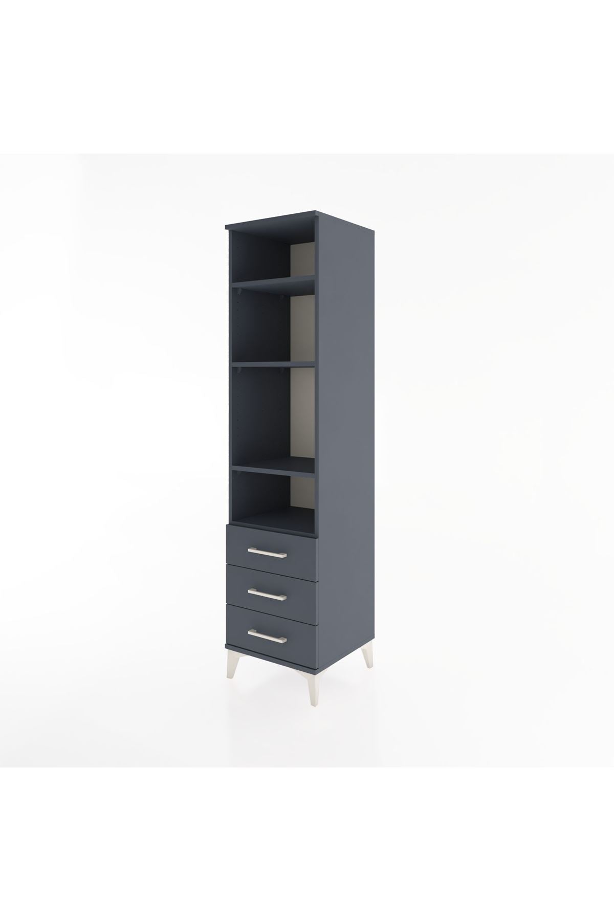 Hyperion Dolap 4 Raflı 3 Çekmeceli 44x44x182 - S55M037V5B