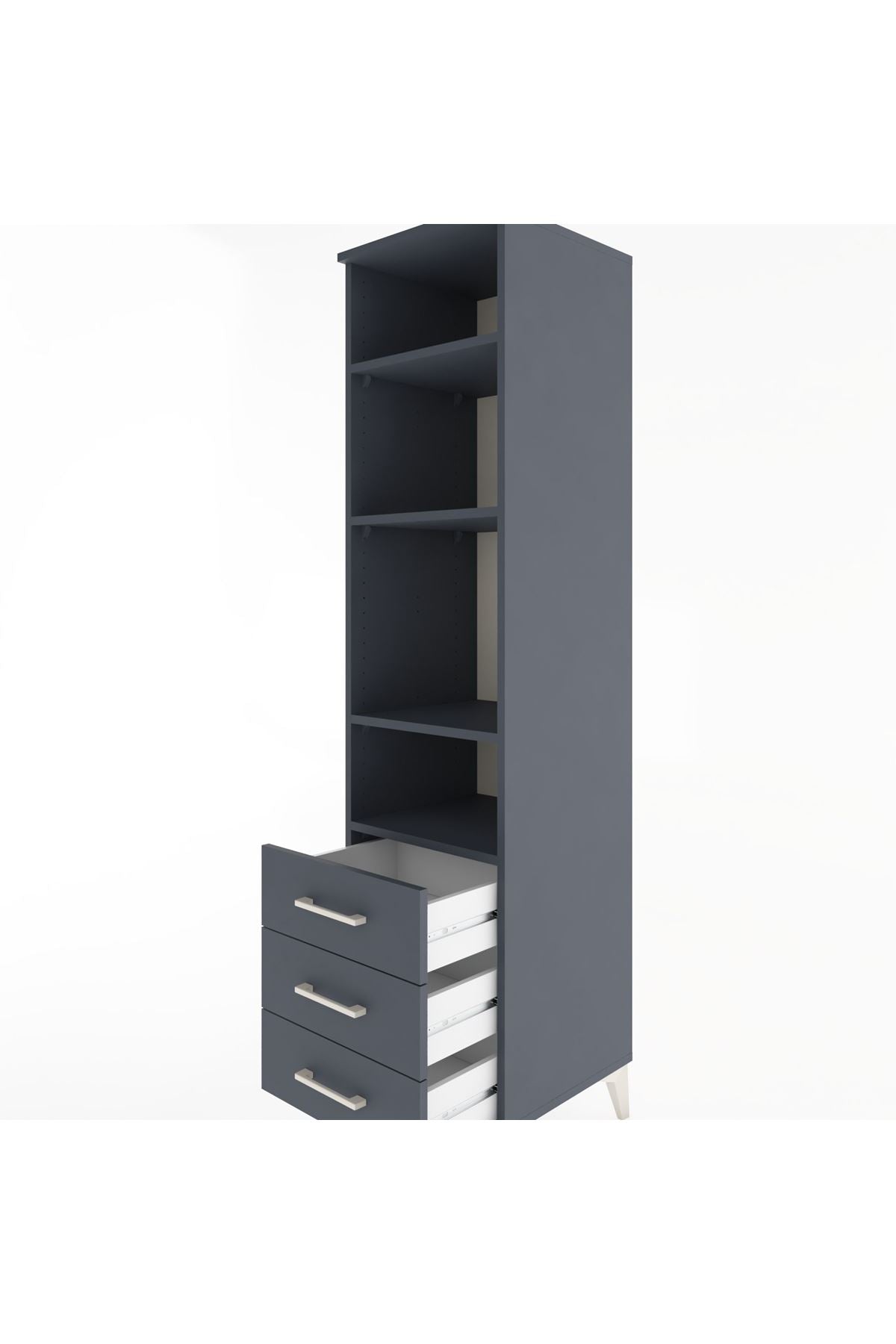 Hyperion Dolap 4 Raflı 3 Çekmeceli 44x44x182 - S55M037V5B