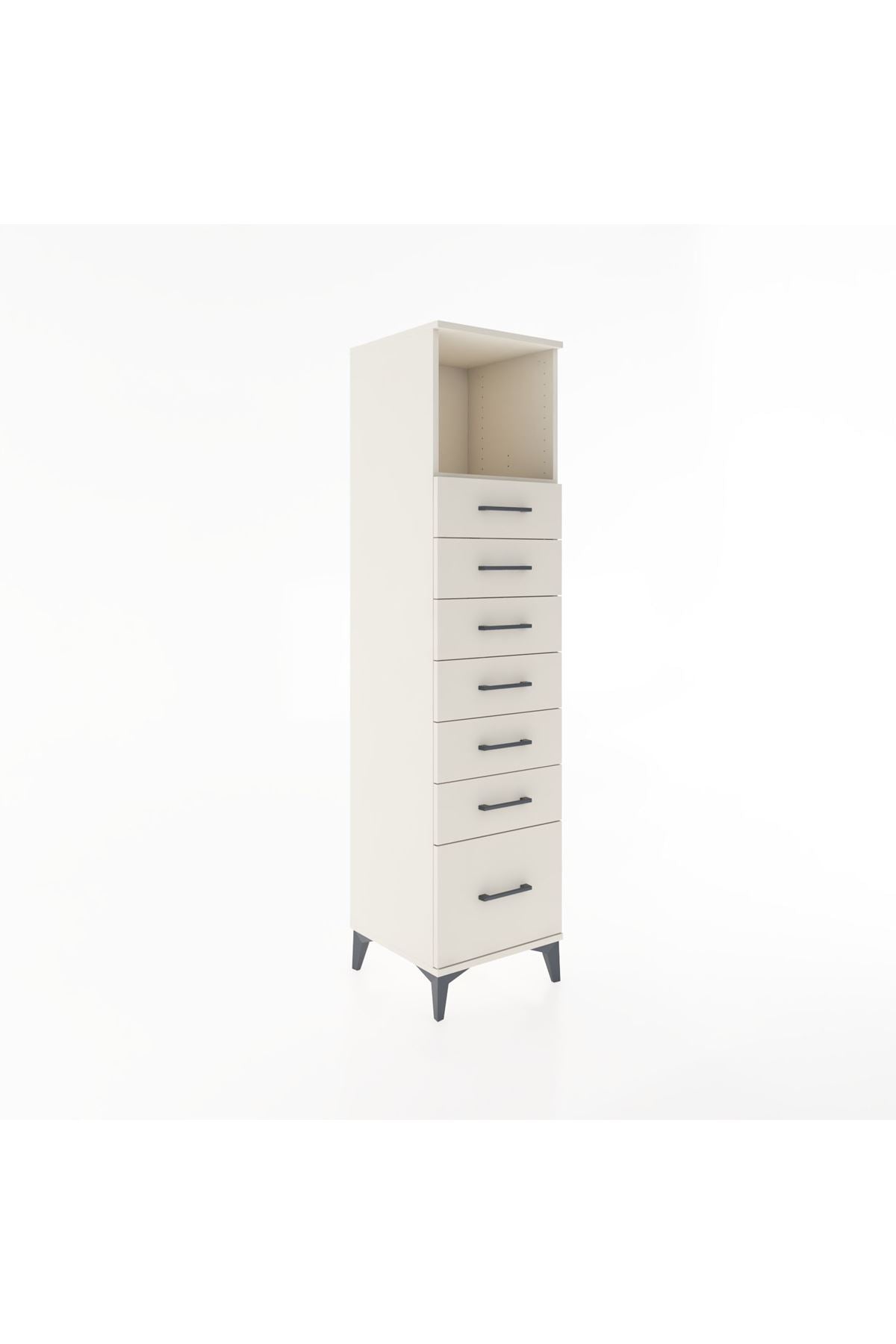 Hyperion Dolap Tek Raflı 7 Çekmeceli 44x44x182 - S55M038V1B