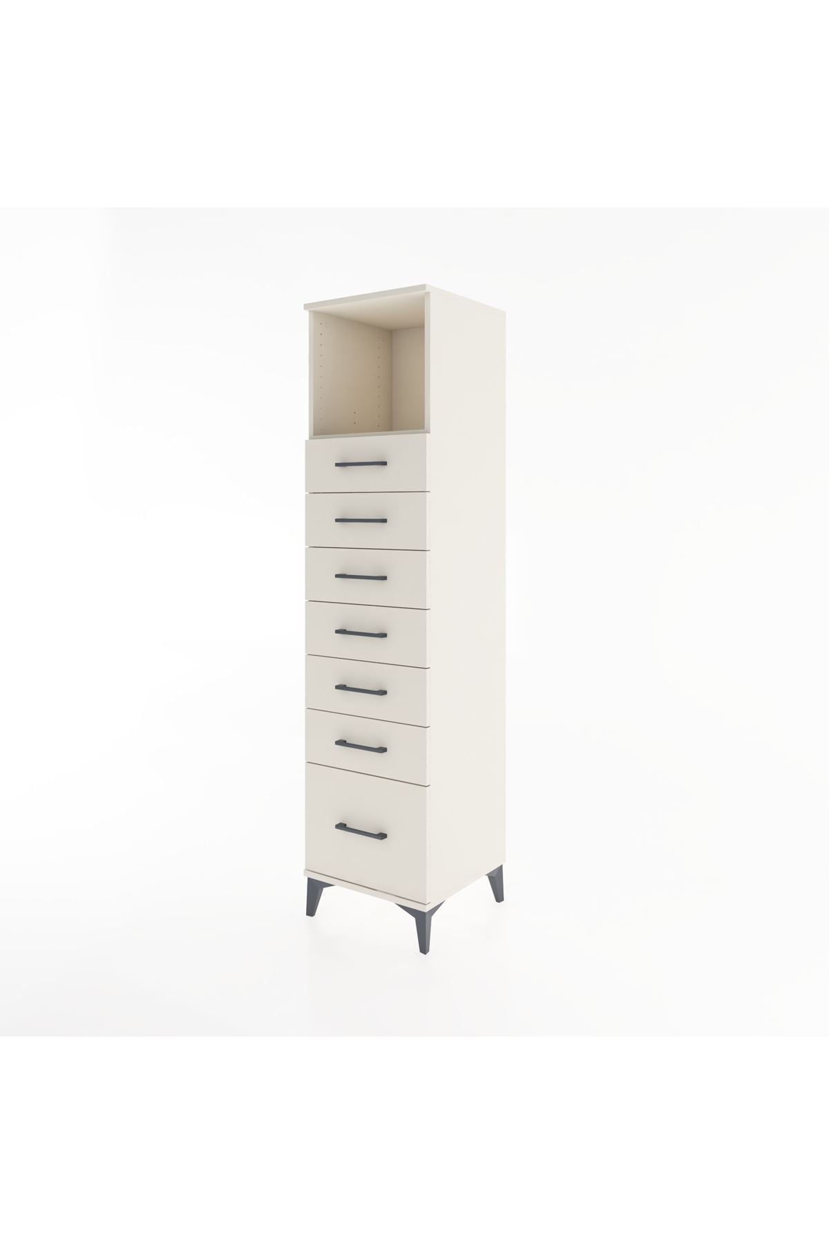 Hyperion Dolap Tek Raflı 7 Çekmeceli 44x44x182 - S55M038V1B