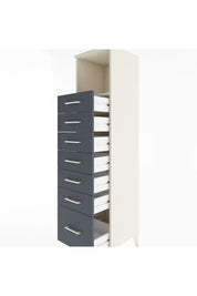 Hyperion Dolap Tek Raflı 7 Çekmeceli 44x44x182 - S55M038V2B