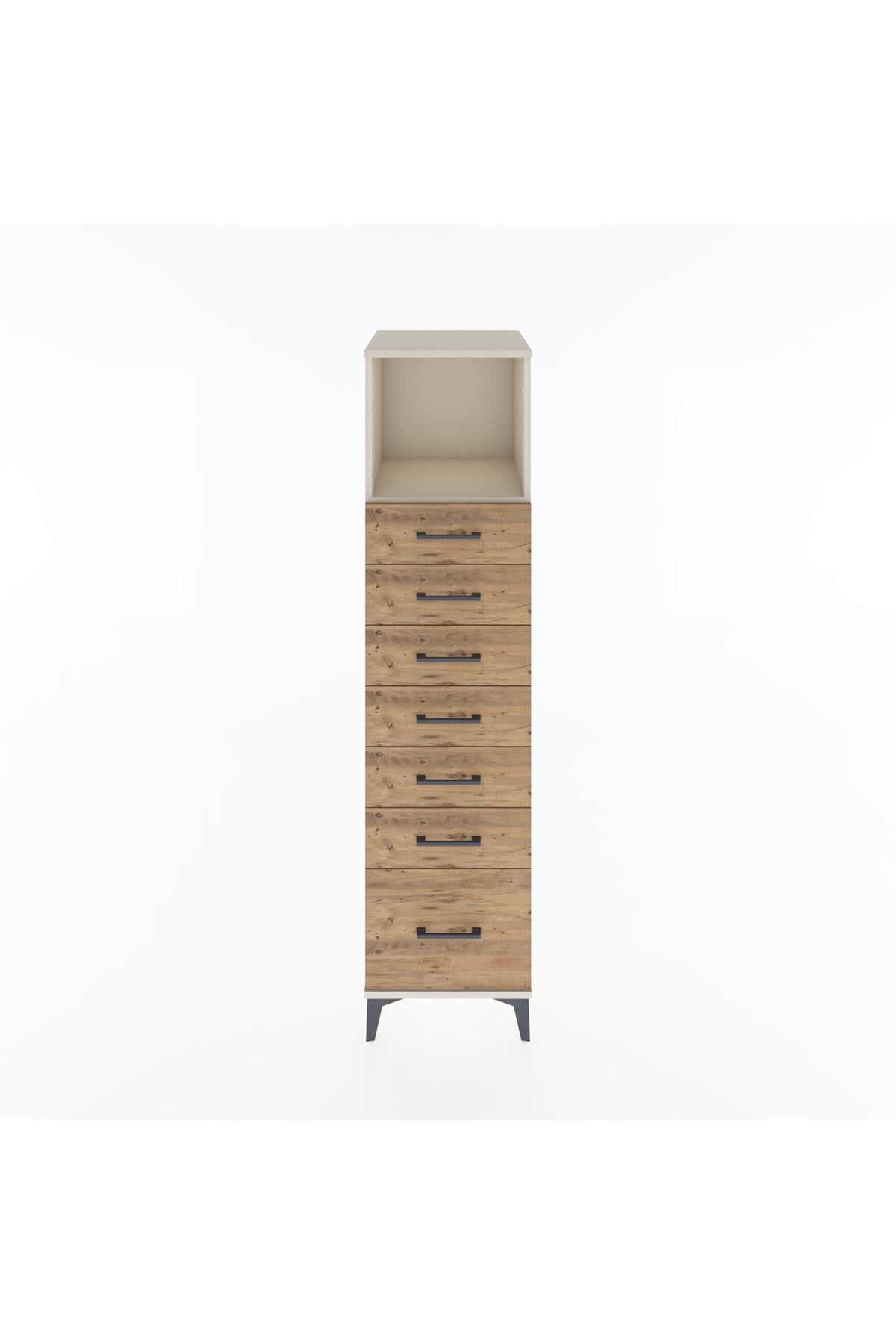 Hyperion Dolap Tek Raflı 7 Çekmeceli 44x44x182 - S55M038V3B