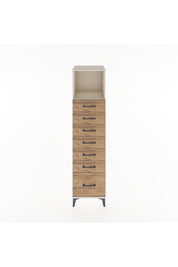 Hyperion Dolap Tek Raflı 7 Çekmeceli 44x44x182 - S55M038V3B