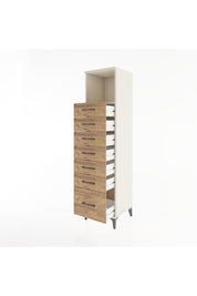 Hyperion Dolap Tek Raflı 7 Çekmeceli 44x44x182 - S55M038V3B