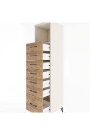 Hyperion Dolap Tek Raflı 7 Çekmeceli 44x44x182 - S55M038V3B