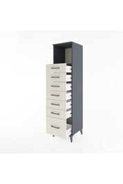 Hyperion Dolap Tek Raflı 7 Çekmeceli 44x44x182 - S55M038V4B