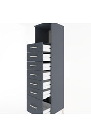 Hyperion Dolap Tek Raflı 7 Çekmeceli 44x44x182 - S55M038V5B