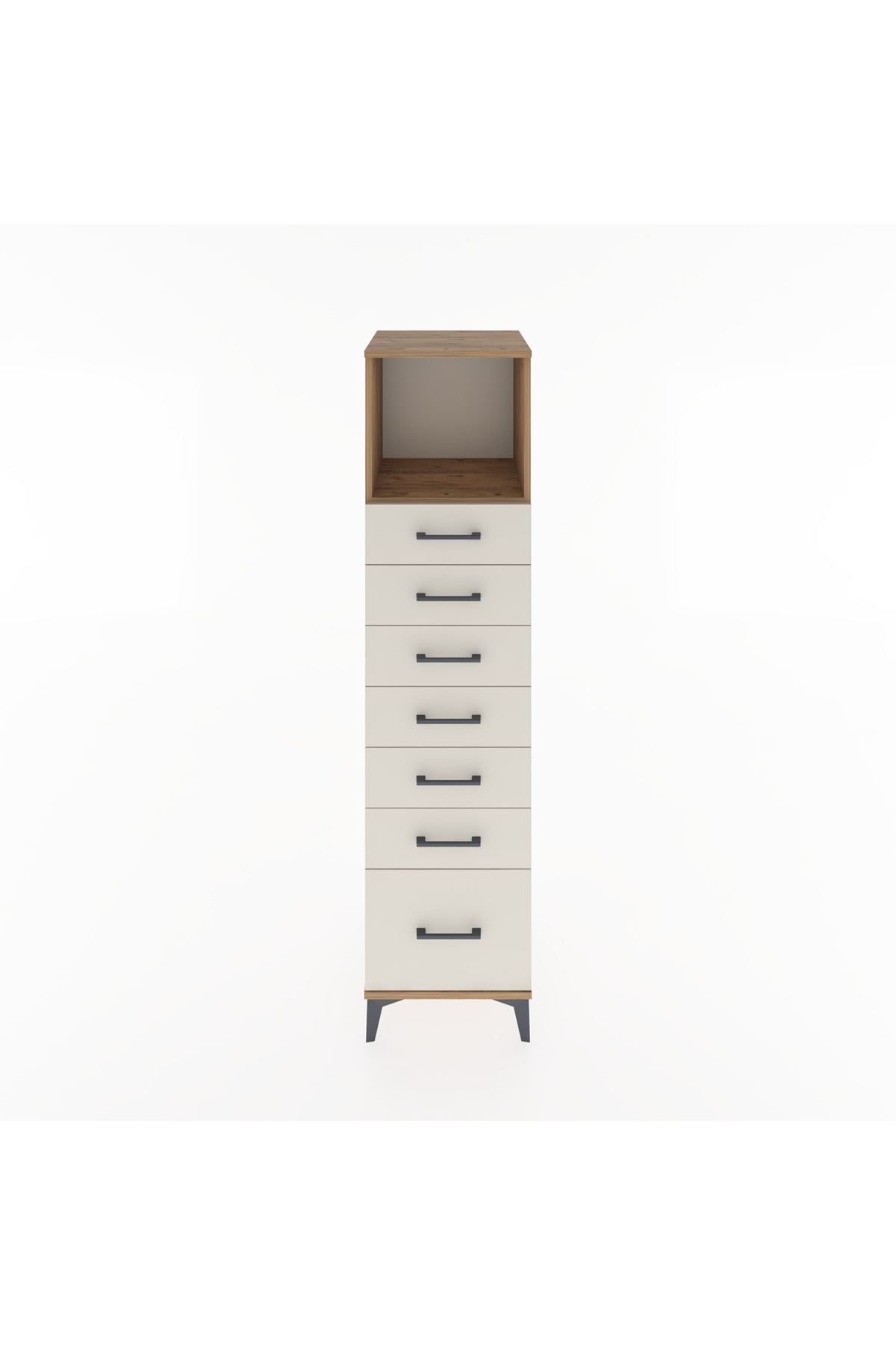Hyperion Dolap Tek Raflı 7 Çekmeceli 44x44x182 - S55M038V7B