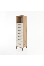 Hyperion Dolap Tek Raflı 7 Çekmeceli 44x44x182 - S55M038V7B