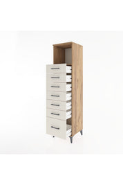 Hyperion Dolap Tek Raflı 7 Çekmeceli 44x44x182 - S55M038V7B