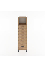 Hyperion Dolap Tek Raflı 7 Çekmeceli 44x44x182 - S55M038V9B