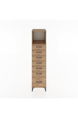 Hyperion Dolap Tek Raflı 7 Çekmeceli 44x44x182