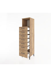 Hyperion Dolap Tek Raflı 7 Çekmeceli 44x44x182 - S55M038V9B