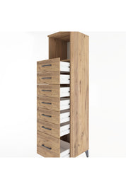 Hyperion Dolap Tek Raflı 7 Çekmeceli 44x44x182 - S55M038V9B