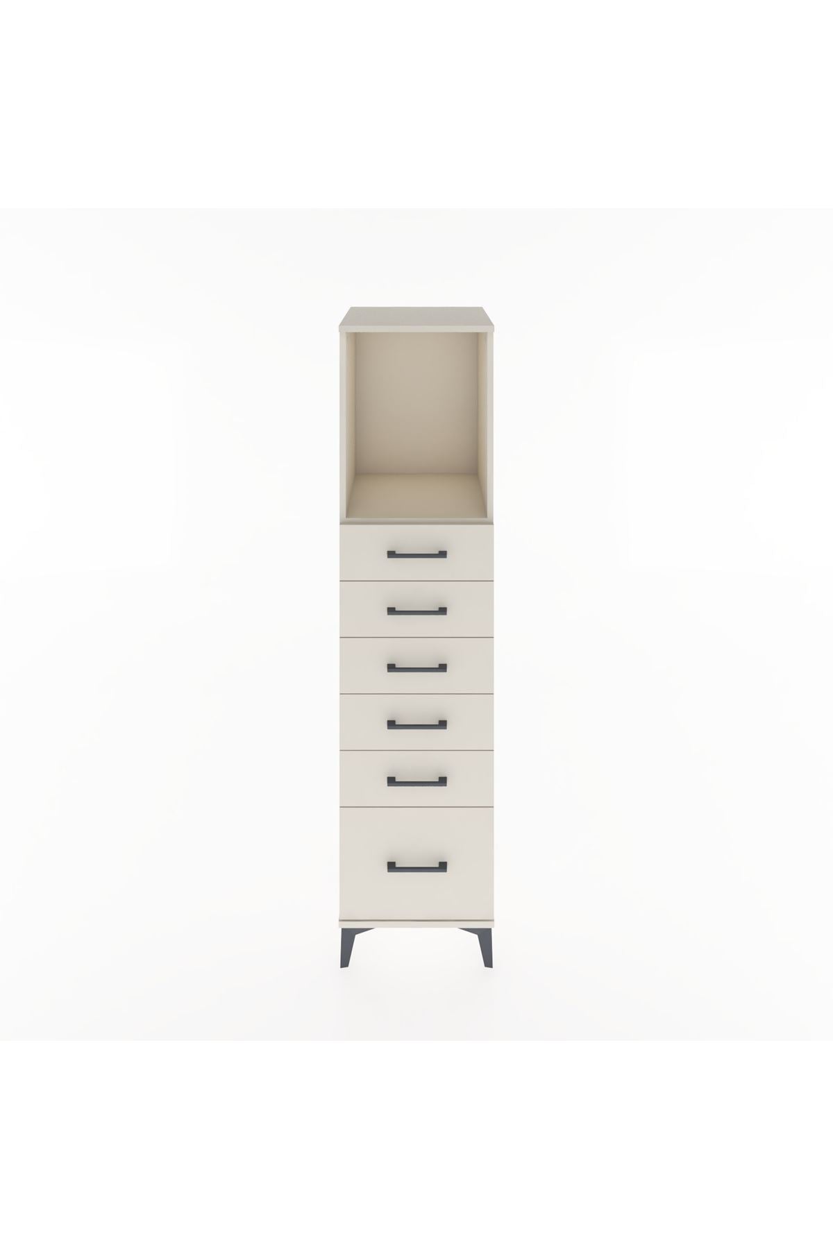Hyperion Dolap Tek Raflı 6 Çekmeceli 44x44x182 - S55M039V1B