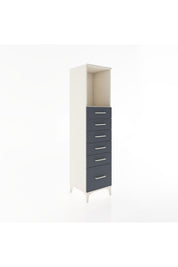 Hyperion Dolap Tek Raflı 6 Çekmeceli 44x44x182 - S55M039V2B