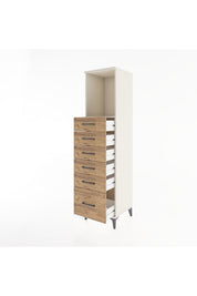 Hyperion Dolap Tek Raflı 6 Çekmeceli 44x44x182 - S55M039V3B
