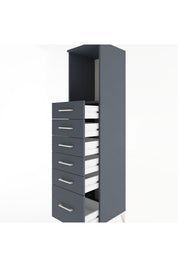 Hyperion Dolap Tek Raflı 6 Çekmeceli 44x44x182 - S55M039V5B