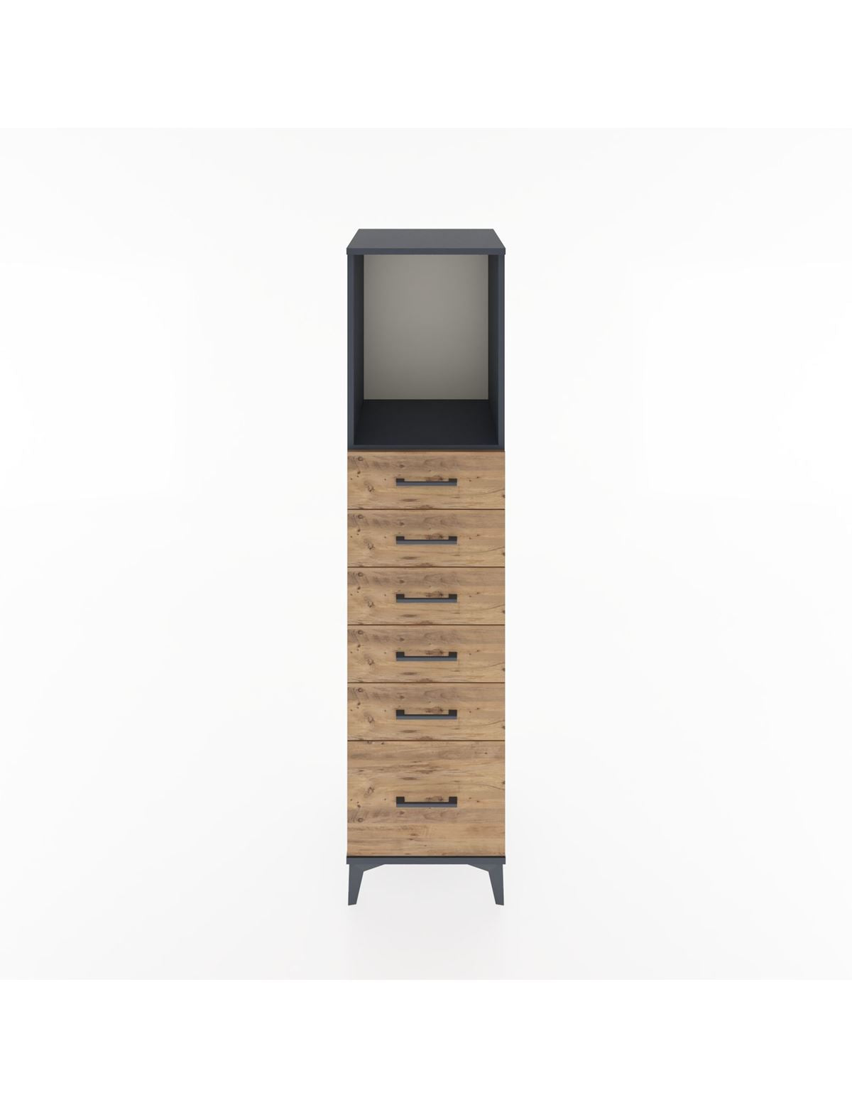 Hyperion Dolap Tek Raflı 6 Çekmeceli 44x44x182 - S55M039V6B