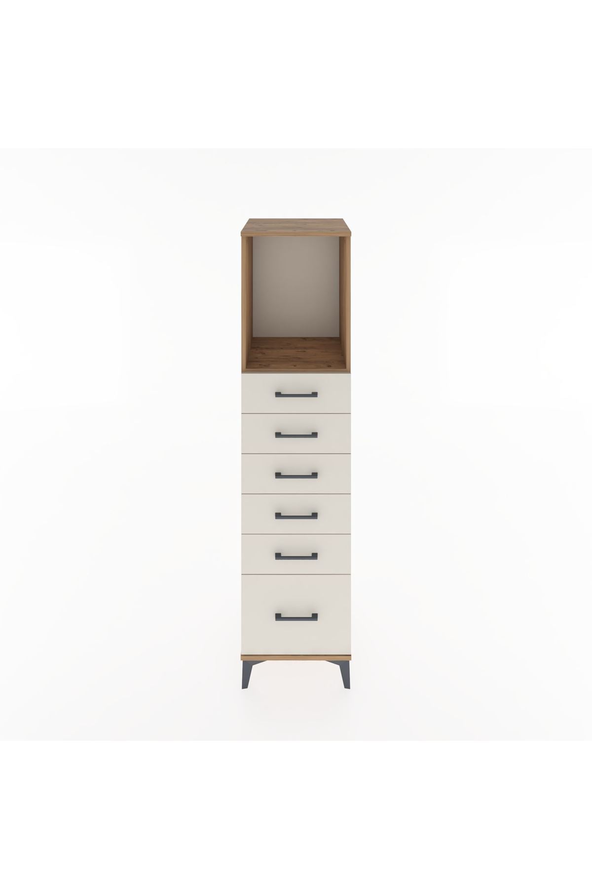 Hyperion Dolap Tek Raflı 6 Çekmeceli 44x44x182 - S55M039V7B