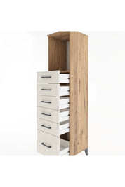 Hyperion Dolap Tek Raflı 6 Çekmeceli 44x44x182 - S55M039V7B