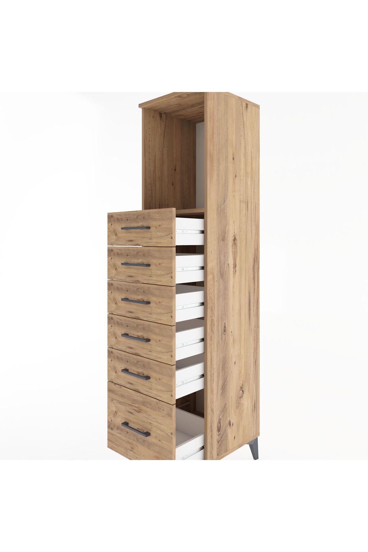 Hyperion Dolap Tek Raflı 6 Çekmeceli 44x44x182 - S55M039V9B