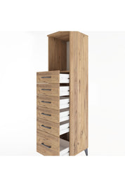 Hyperion Dolap Tek Raflı 6 Çekmeceli 44x44x182 - S55M039V9B