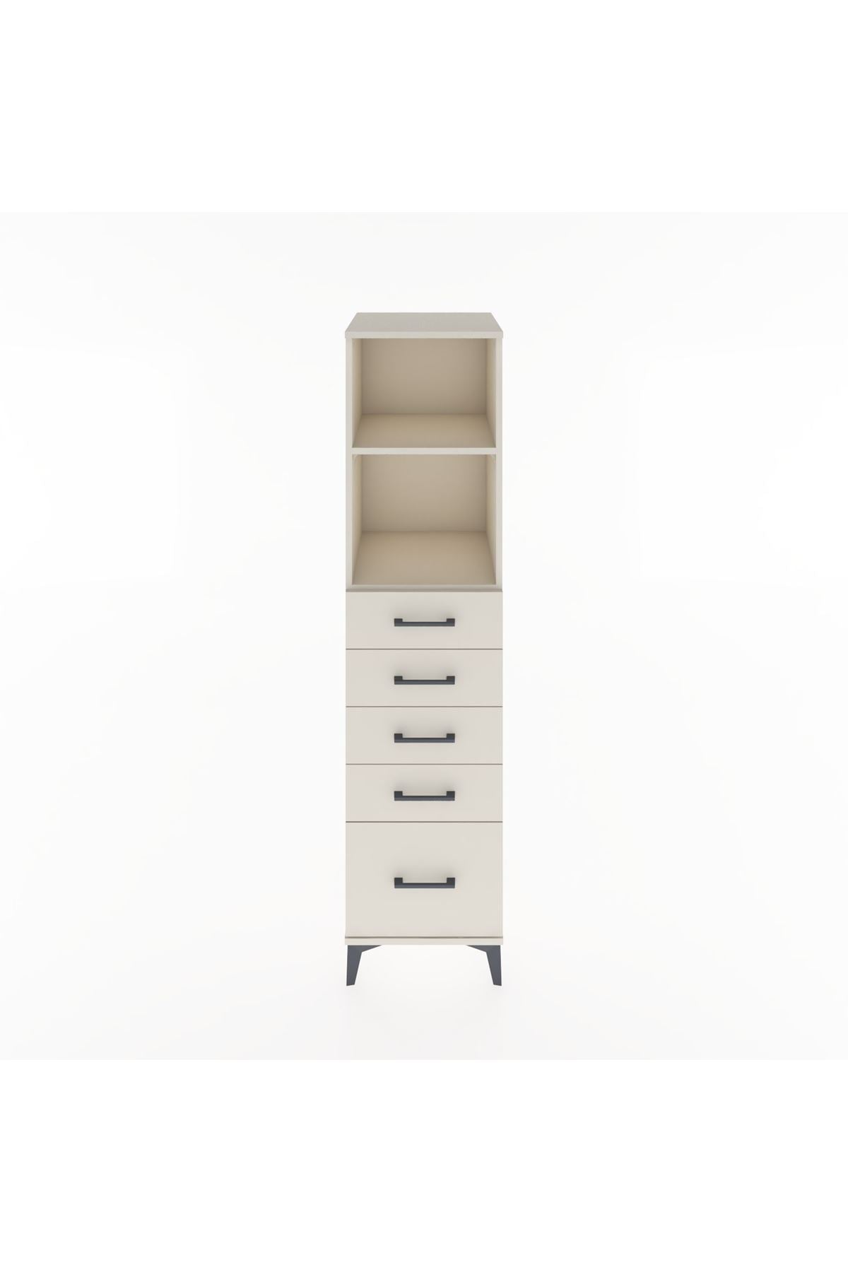 Hyperion Dolap 2 Raflı 5 Çekmeceli 44x44x182 - S55M040V1B