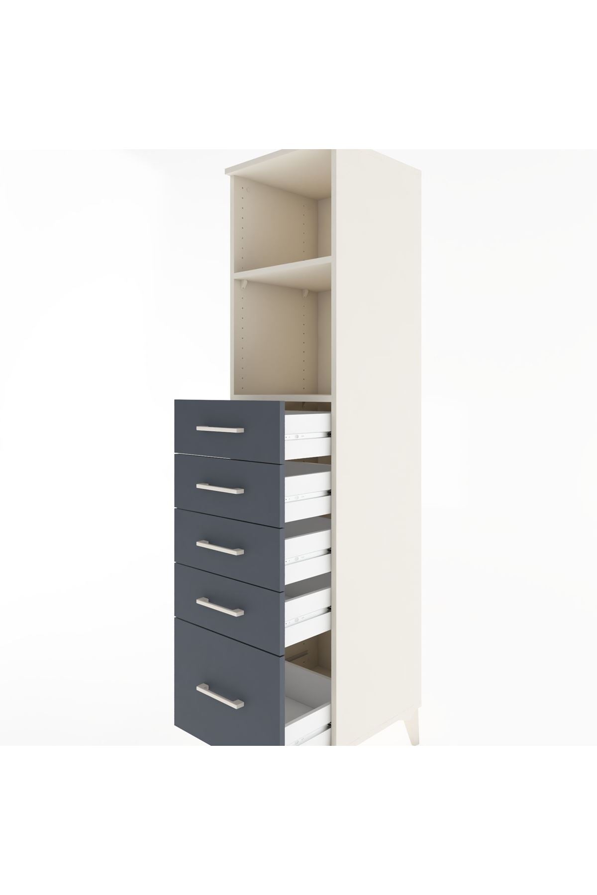 Hyperion Dolap 2 Raflı 5 Çekmeceli 44x44x182 - S55M040V2B