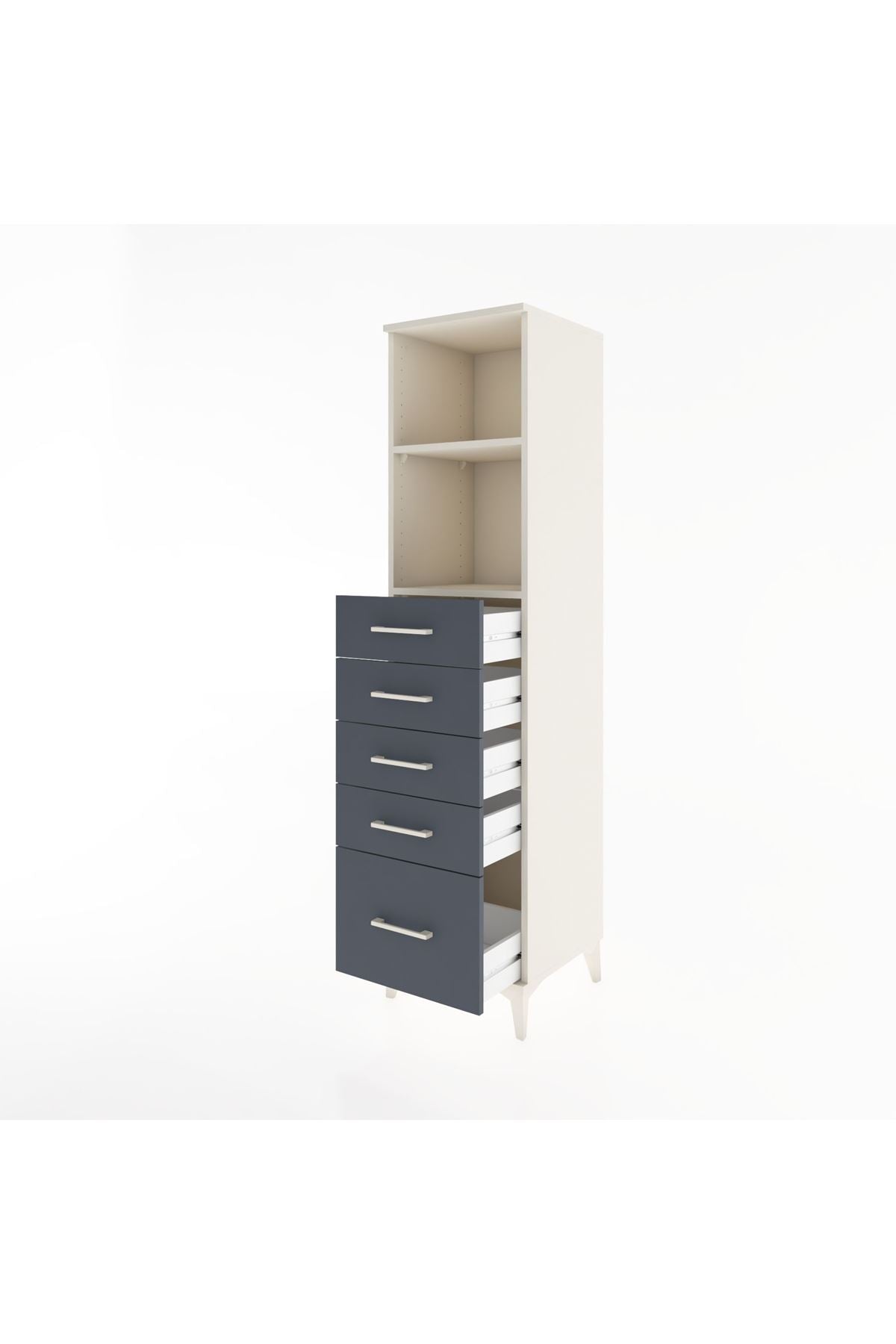Hyperion Dolap 2 Raflı 5 Çekmeceli 44x44x182 - S55M040V2B