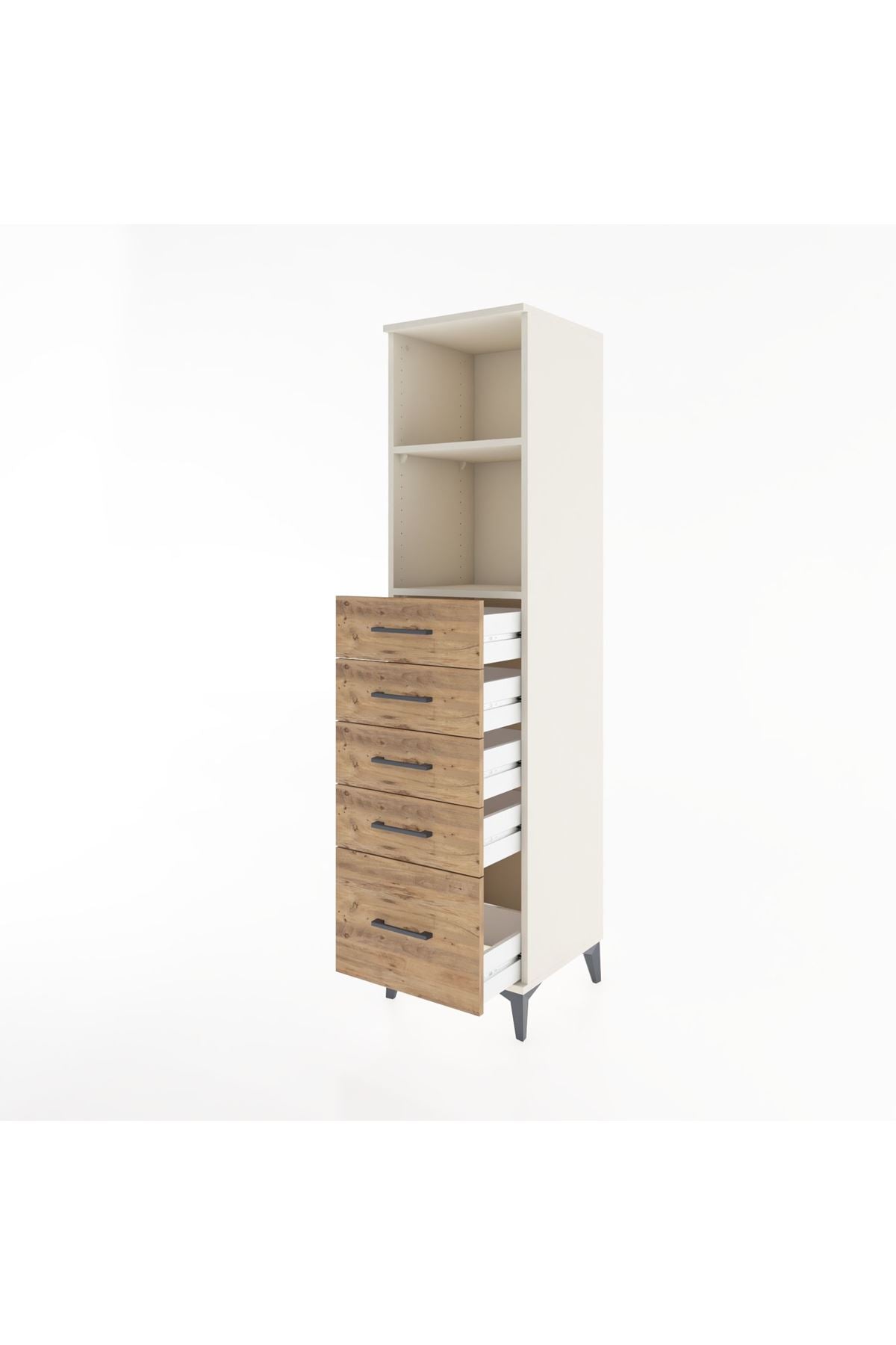 Hyperion Dolap 2 Raflı 5 Çekmeceli 44x44x182 - S55M040V3B