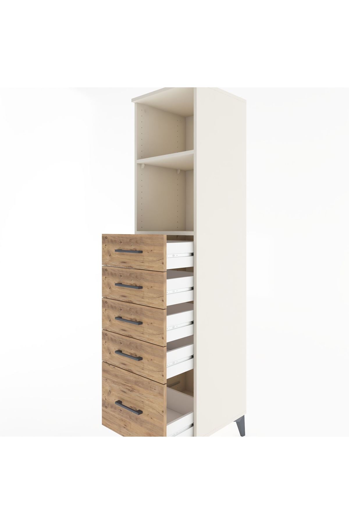 Hyperion Dolap 2 Raflı 5 Çekmeceli 44x44x182 - S55M040V3B