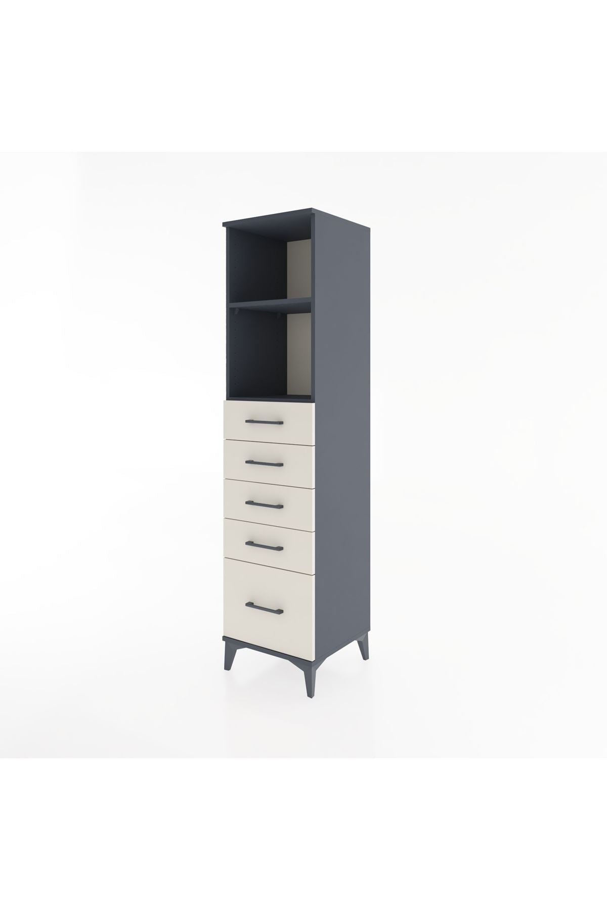 Hyperion Dolap 2 Raflı 5 Çekmeceli 44x44x182 - S55M040V4B