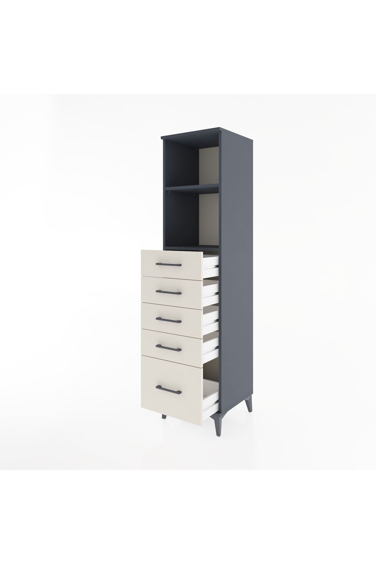Hyperion Dolap 2 Raflı 5 Çekmeceli 44x44x182 - S55M040V4B