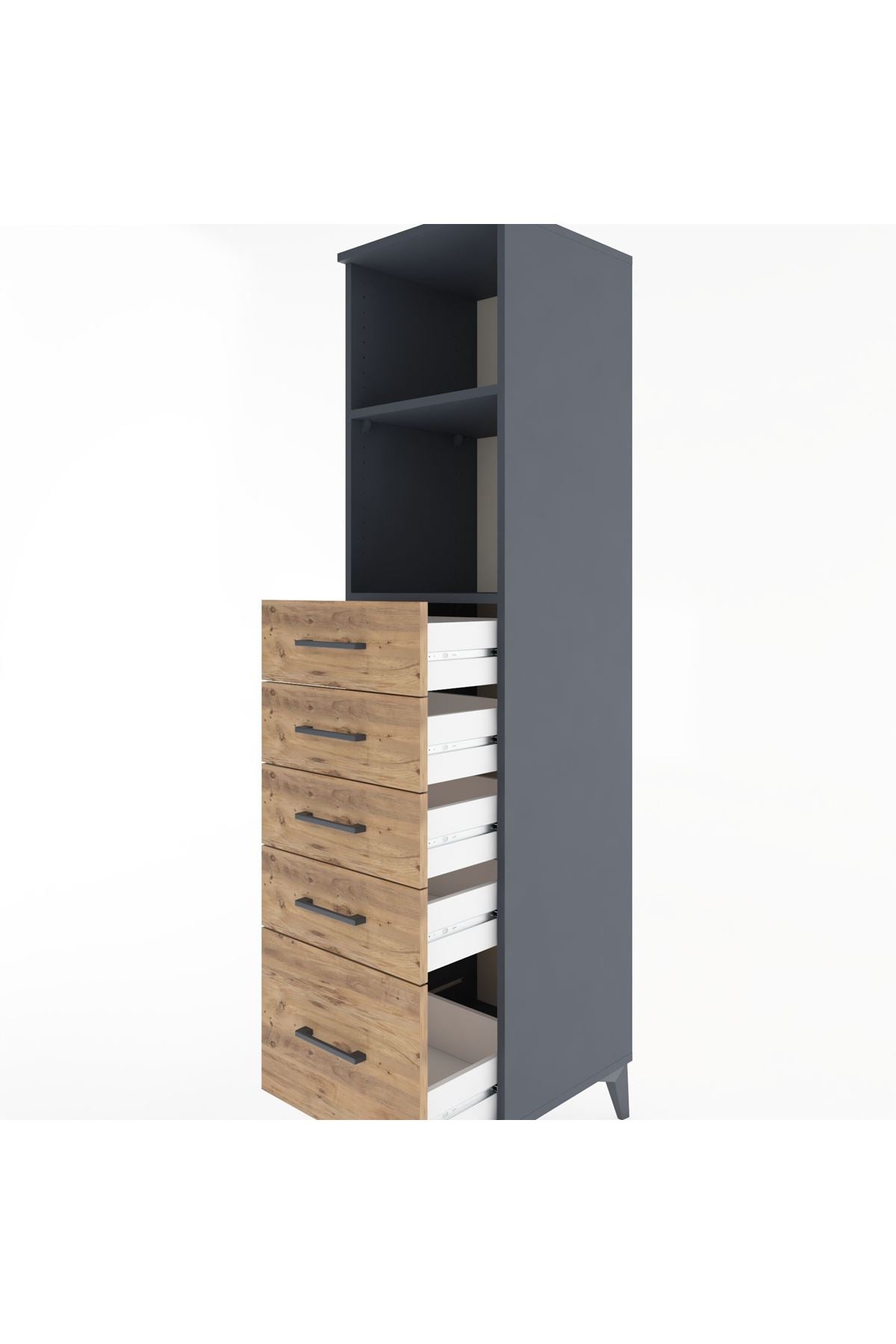 Hyperion Dolap 2 Raflı 5 Çekmeceli 44x44x182 - S55M040V6B