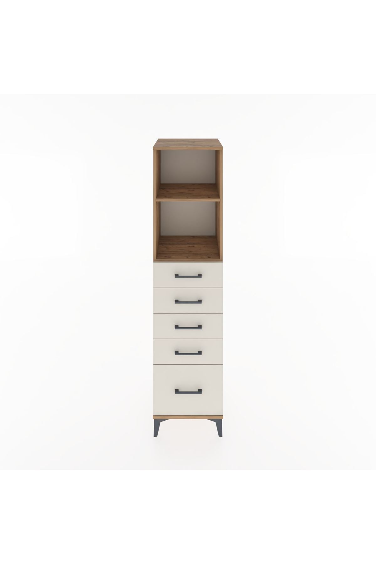 Hyperion Dolap 2 Raflı 5 Çekmeceli 44x44x182 - S55M040V7B