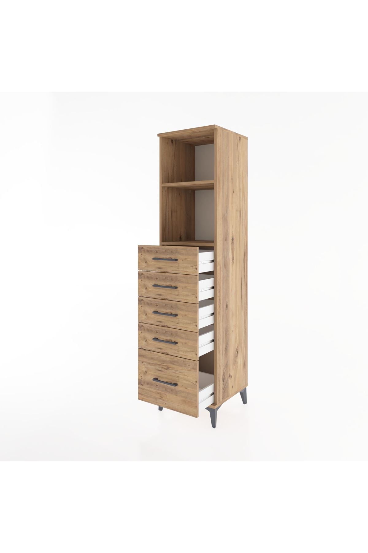 Hyperion Dolap 2 Raflı 5 Çekmeceli 44x44x182 - S55M040V9B