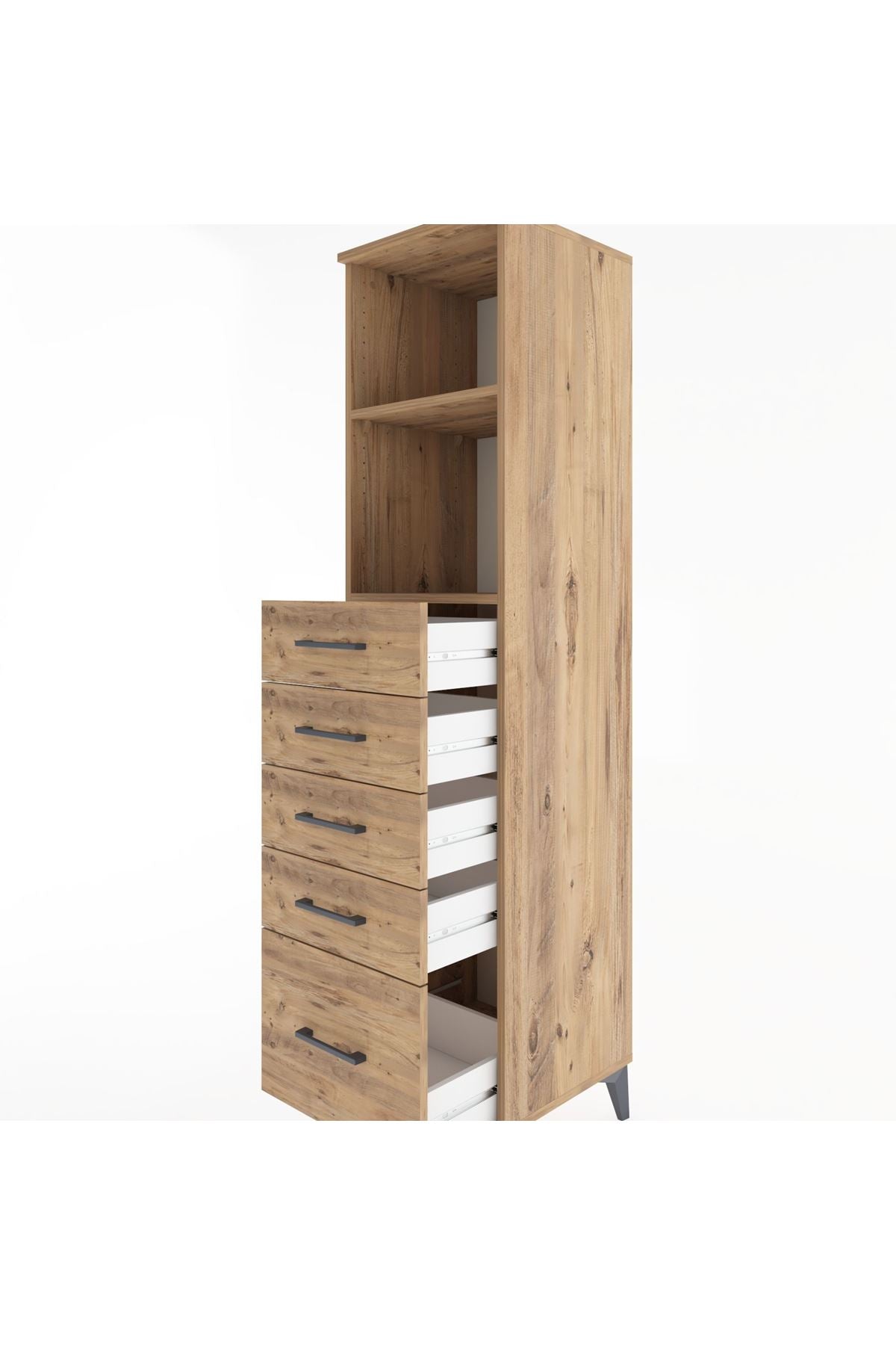 Hyperion Dolap 2 Raflı 5 Çekmeceli 44x44x182 - S55M040V9B