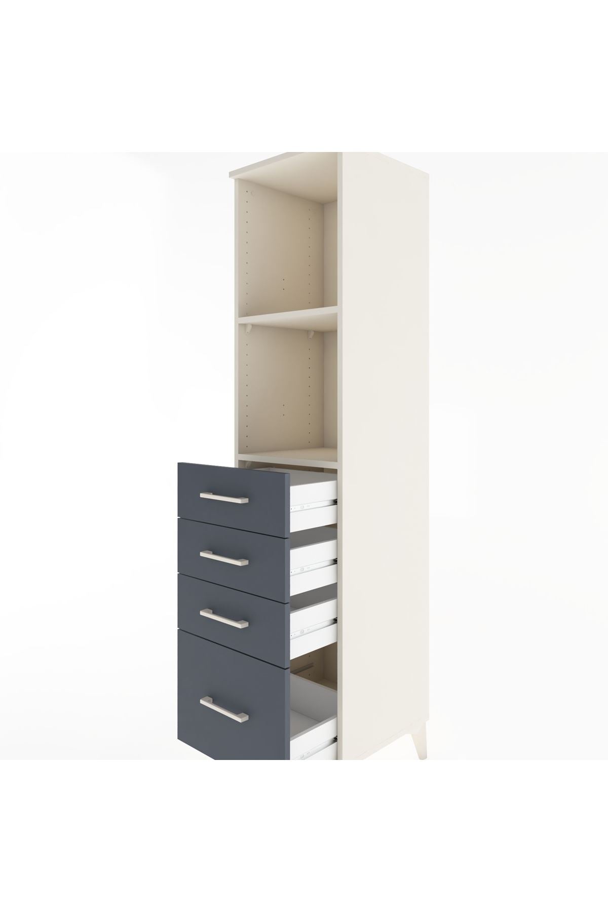 Hyperion Dolap 2 Raflı 4 Çekmeceli 44x44x182 - S55M041V2B
