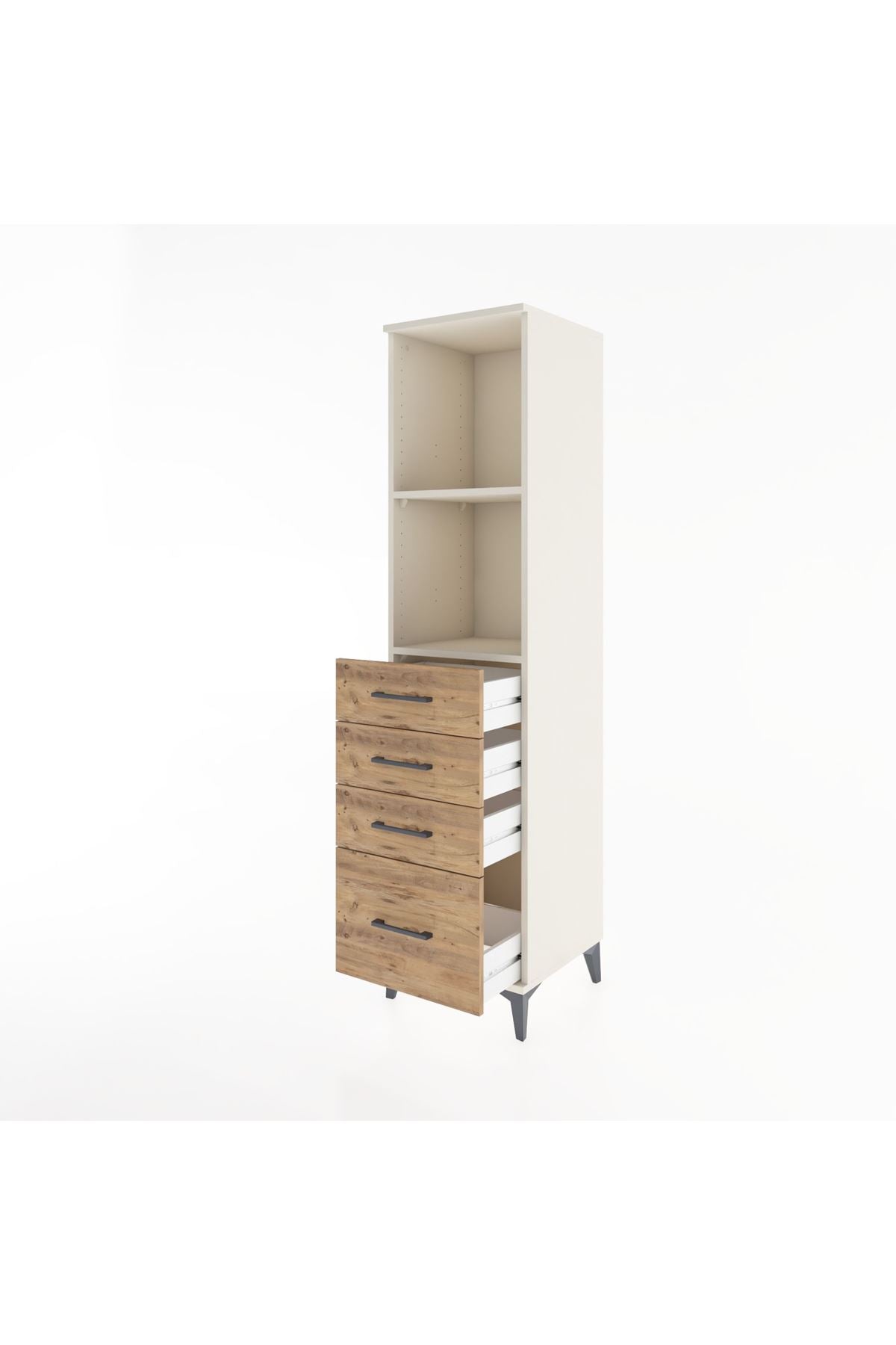 Hyperion Dolap 2 Raflı 4 Çekmeceli 44x44x182 - S55M041V3B