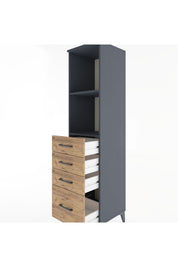 Hyperion Dolap 2 Raflı 4 Çekmeceli 44x44x182 - S55M041V6B