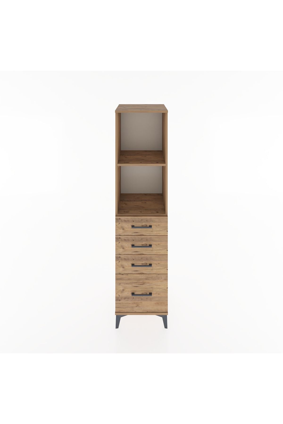 Hyperion Dolap 2 Raflı 4 Çekmeceli 44x44x182 - S55M041V9B